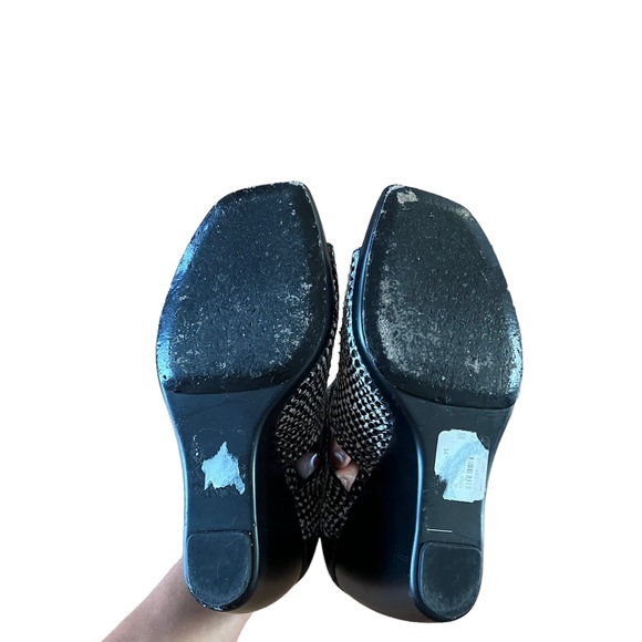 BALENCIAGA leather snakeskin wedge heels - Picture 4 of 4